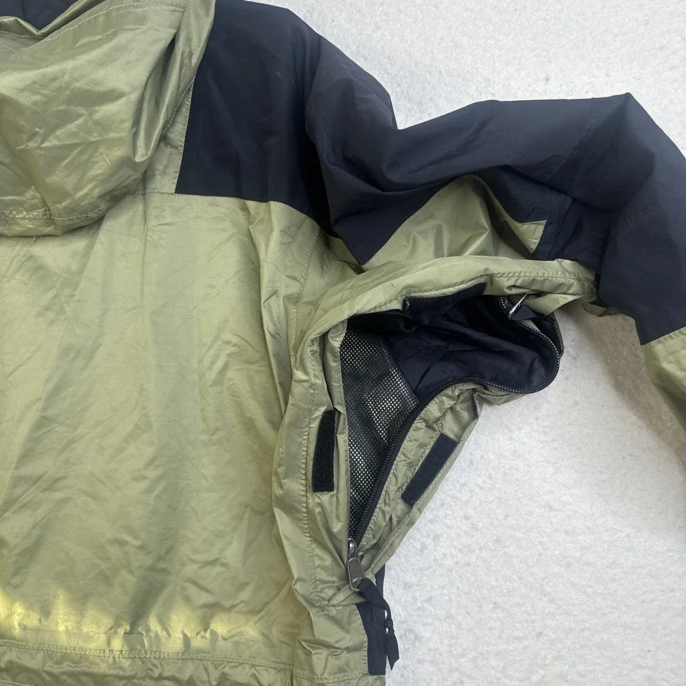The North Face Jacket Mens Medium Green Black Hooded Full Zip Gore-Tex Ski